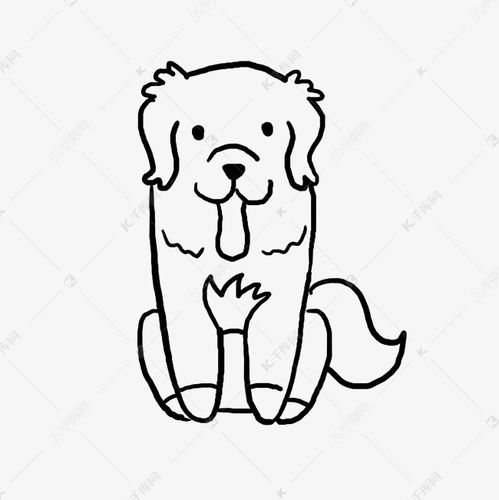 卡通狗狗儿童涂鸦线条简笔画素材图片免费下载千库网