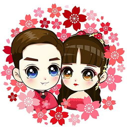 自己的卡通婚纱照