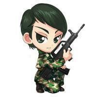 部队女兵卡通头像卡通女兵可爱头像微信头像图片大全