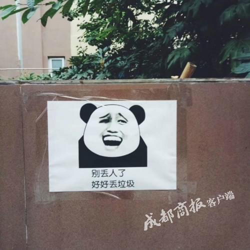 四川一高校垃圾桶呆萌表情包同学们不忍心乱丢垃圾了