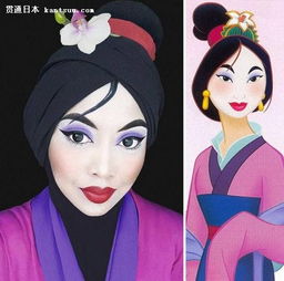 女子仅用头巾cos迪士尼人物