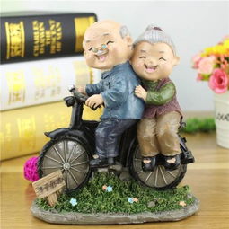 可爱老头老太太小车摆件车内装饰品汽车吊脚娃娃夫妻...