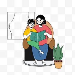 线条亲子图片线条亲子图片素材免费下载千库网