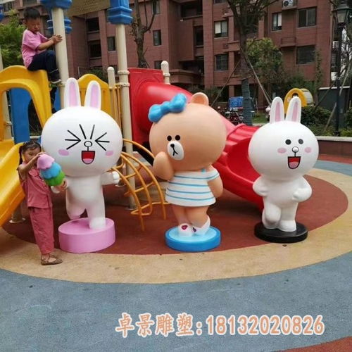 玻璃钢卡通可妮兔雕塑辽阳树脂雕塑可妮兔