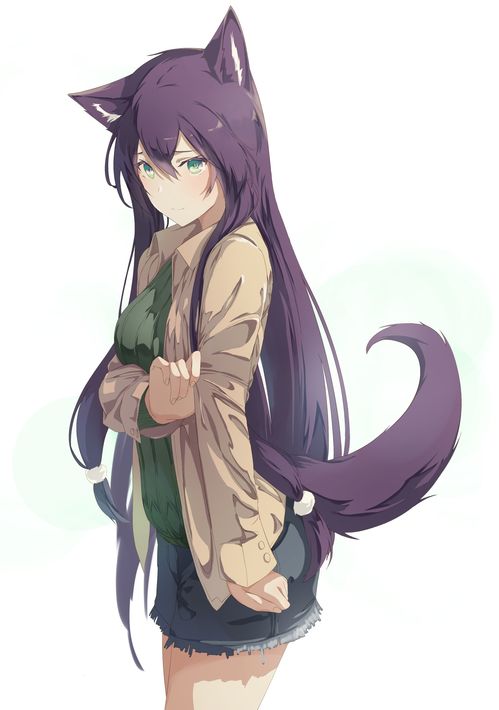 猫耳朵动漫萝莉插画