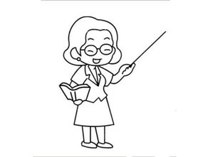 怎样画简单的女老师简笔画