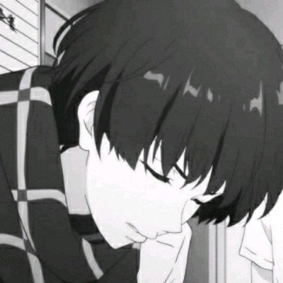 动漫男头像冷酷版黑白二次元头像男高冷帅气
