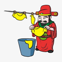 新年财神爷凉衣服插画图片素材其他格式下载动漫人物大全