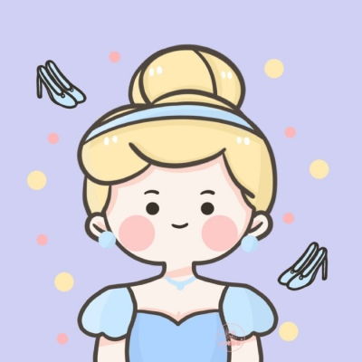 迪士尼公主系列手绘女生可爱头像