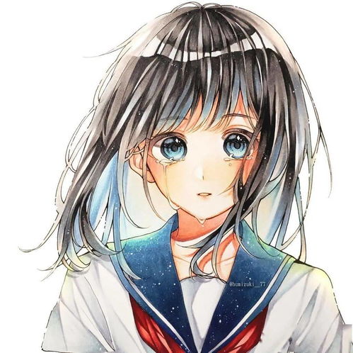 马克笔插画眼睛超漂亮漫画jk少女手绘素材皮肤教程