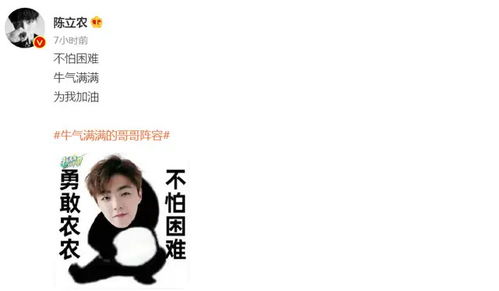 牛气满满的哥哥花式官宣宋威龙改名,陈立农p自己的表情包