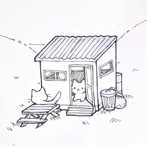 动漫卡通头像猫吃鱼