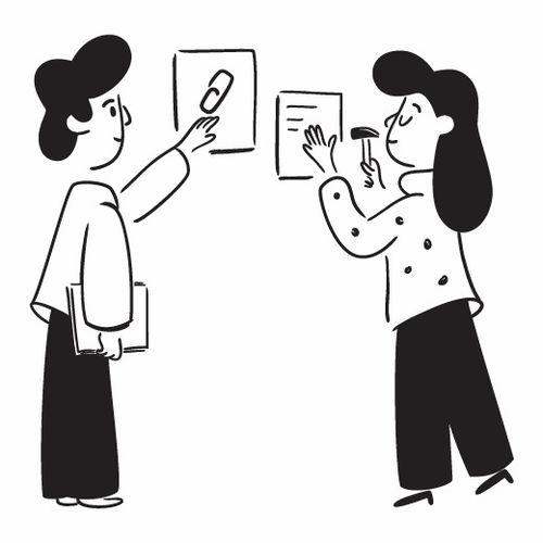 可爱小人简约黑白线条小人插画一笔画潮流插画人物动作开心生气占位符图标贴纸免扣2d卡通插画手绘png免抠素材113插画简约线条小人
