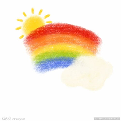 太阳彩虹云朵设计图卡通设计