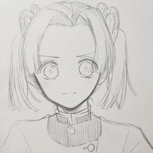 原画鬼灭之刃动漫人物上色线稿