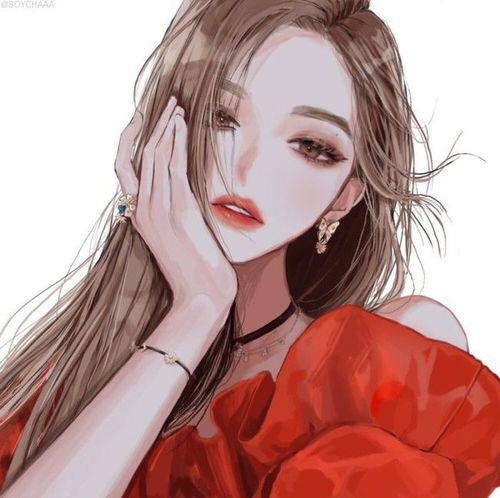 高冷流泪卡通女头像红唇