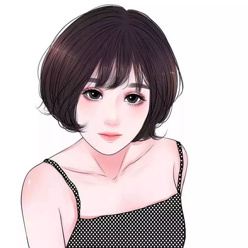女生头像霸气短发发型卡通骆闻舟