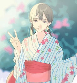 和风动漫美图插画自信十足的华丽美少女,对未来充满了希望
