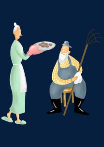 欧美风务农的老绅士和老奶奶个性插画图片素材其他格式下载动漫人物大全