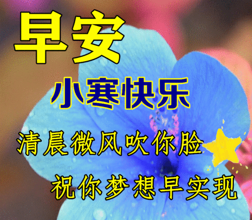 2022小寒早上好动态表情图片大全,祝大家小寒快乐祝福语大全简短语句