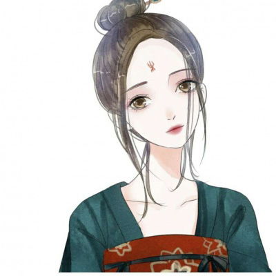 水彩头像女手绘人物头像高清图片