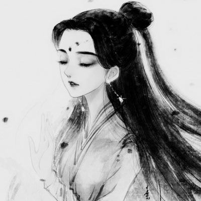女生头像动漫古风黑色系,感谢生命有你参与
