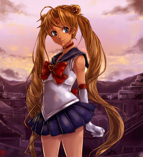 动漫美少女战士插画设计欣赏