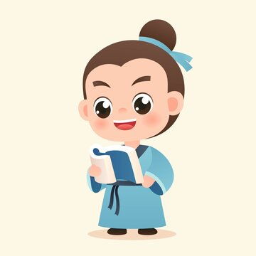 手绘厨师烹饪卡通人物插画