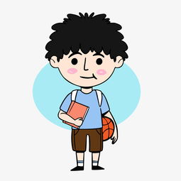 可爱人物运动男学生插画图片素材其他格式下载动漫人物大全