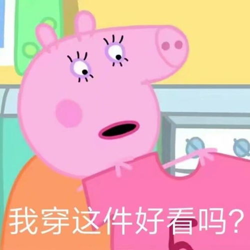 表情爆笑小猪佩奇表情包快来看看佩奇的新衣服,真好看了表情