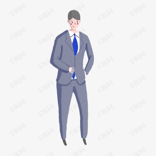 穿西装人士手插口袋png素材图片免费下载千库网