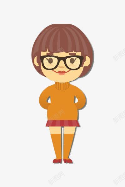 戴眼镜的女老师页面网页平面电商创意素材卡通人物女素材