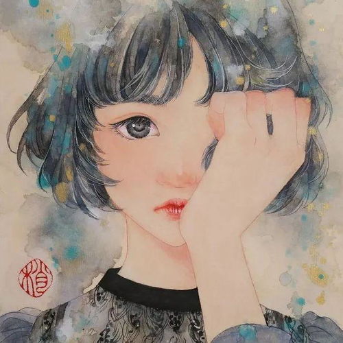 梢子她笔下的日系少女太美了,让人一眼着迷