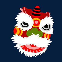 手绘彩色舞狮头插画图片素材其他格式下载动漫人物大全
