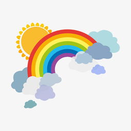 手绘卡通彩虹云彩素材图片免费下载高清png千库网图片编号9267828