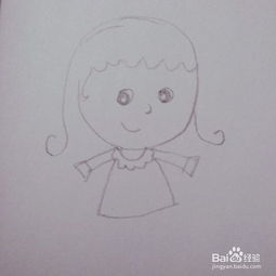 简笔画62卡通可爱女孩