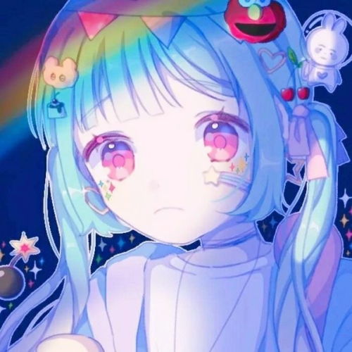 蓝色系动漫女头掬一捧蓝天,蓝得纯粹,蓝得深邃