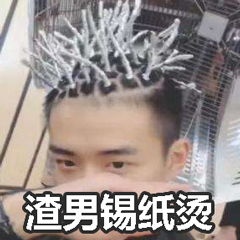 渣男锡纸烫表情包图片渣男渣女发型表情图片