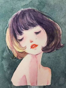 超清新唯美的水彩人物插画,大爱果断的换头像