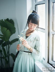 徐娇晒汉服美照二次元美少女娇俏可爱