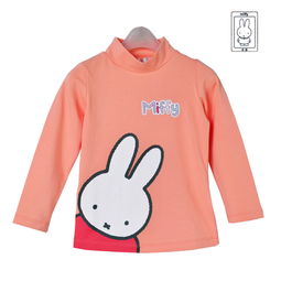 miffy米菲童装女童纯棉长袖卡通半高领套衫mf31a055新品特价