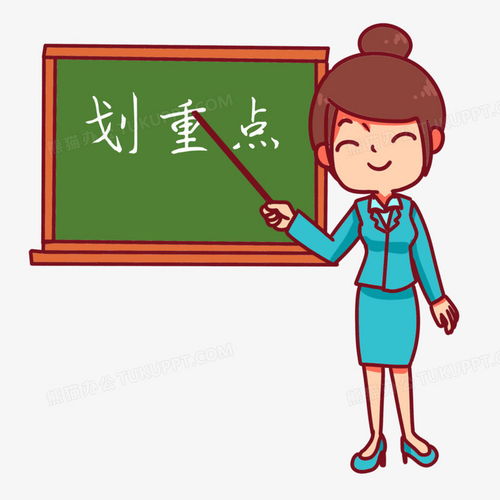 手绘卡通老师敲黑板划重点png图片素材免费下载手绘png30003000像素