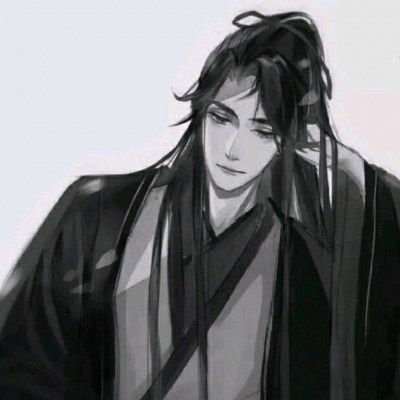 唯美古风淡雅男子头像妖孽黑白古风男子图片