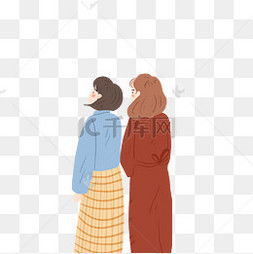 卡通女孩背影图片卡通女孩背影图片素材免费下载千库网