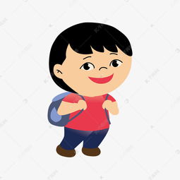 教育培训扁平背书包的小学生男孩卡通人物形象png素材图片免费下载千库网