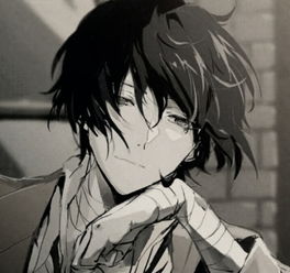 黑白冷凝系动漫男生头像孤独其实也还好,至少还剩下骄傲