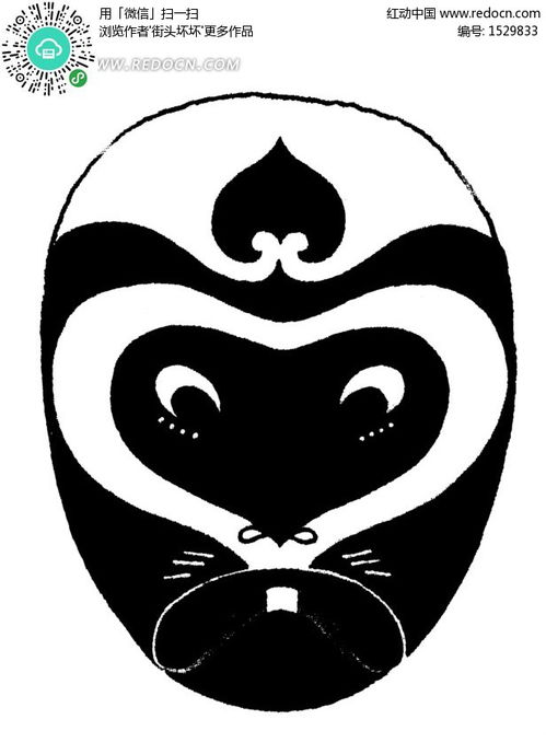 中国古典图案孙悟空的脸谱ai素材免费下载红动网