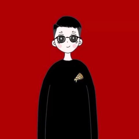 红底情侣头像一男一女动漫快手专用清晰头像尺寸480x480图
