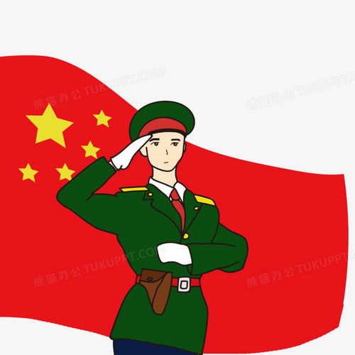 国庆节军人形象手绘png图片素材免费下载psd格式40004000像素熊猫办公