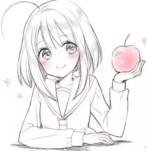 简笔女生头像 卡通头像